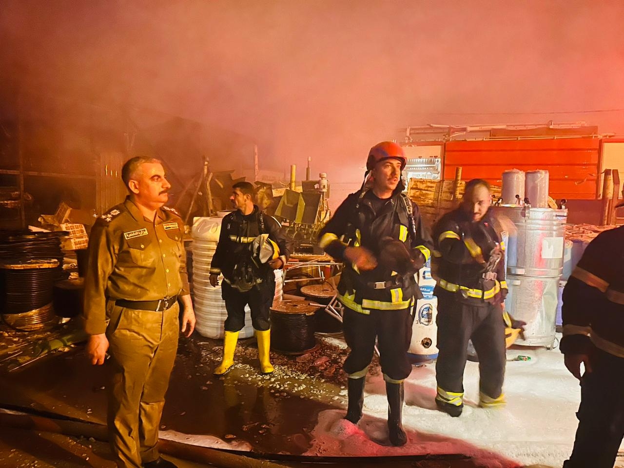 الدفاع المدني تخمد حريقاً في محافظة بابل