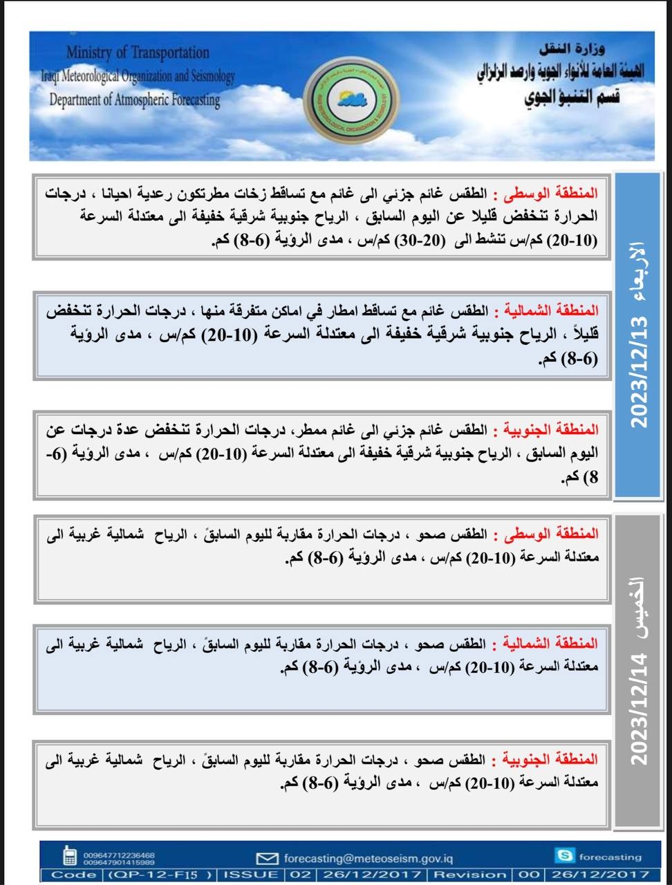 انخفاض بالحرارة وأمطار رعدية خلال الأيام المقبلة.. توقعات الطقس