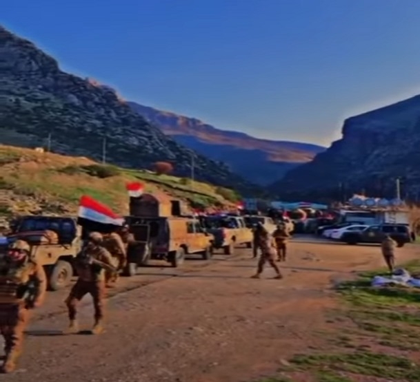 فيديو.. انتشار كبير للجيش العراقي في قضاء العمادية بدهوك