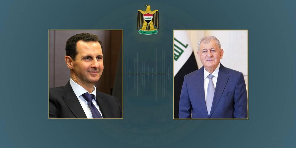 رئيس الجمهورية يتلقى اتصالاً هاتفياً من الأسد
