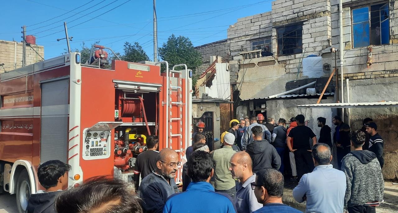 مصرع امرأة و 5 من أبنائها في حريق بمنزل سكني بالبصرة