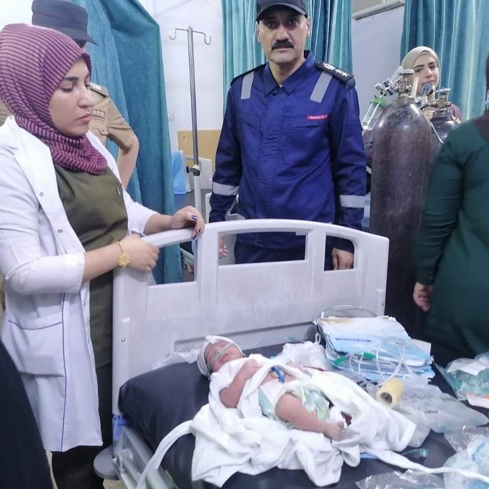 اخماد حريق داخل صالة ولادة بمستشفى بلدروز وانقاذ 16 طفلا من الخدج